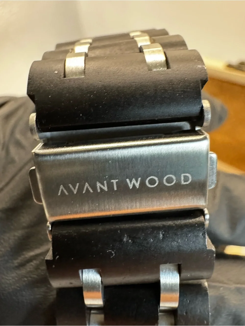 Avantwood Men's Black Wood Chronograph Watch